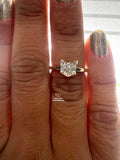 Fancy Cat Cut Lab Diamond Ring For Kids
