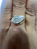 Pear Cut Bypass Shank Lab Diamond Luxury Ring
