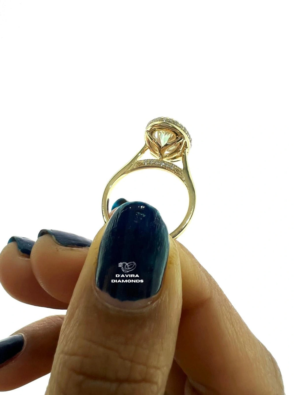 Milgrain Bezel Set Oval Cut Solitaire Diamond Ring