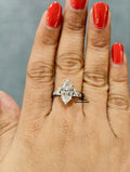 Marquise Cut Filigree Style Lab Diamond Ring