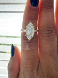 Marquise Cut Pave Set Lab Grown Diamond Ring
