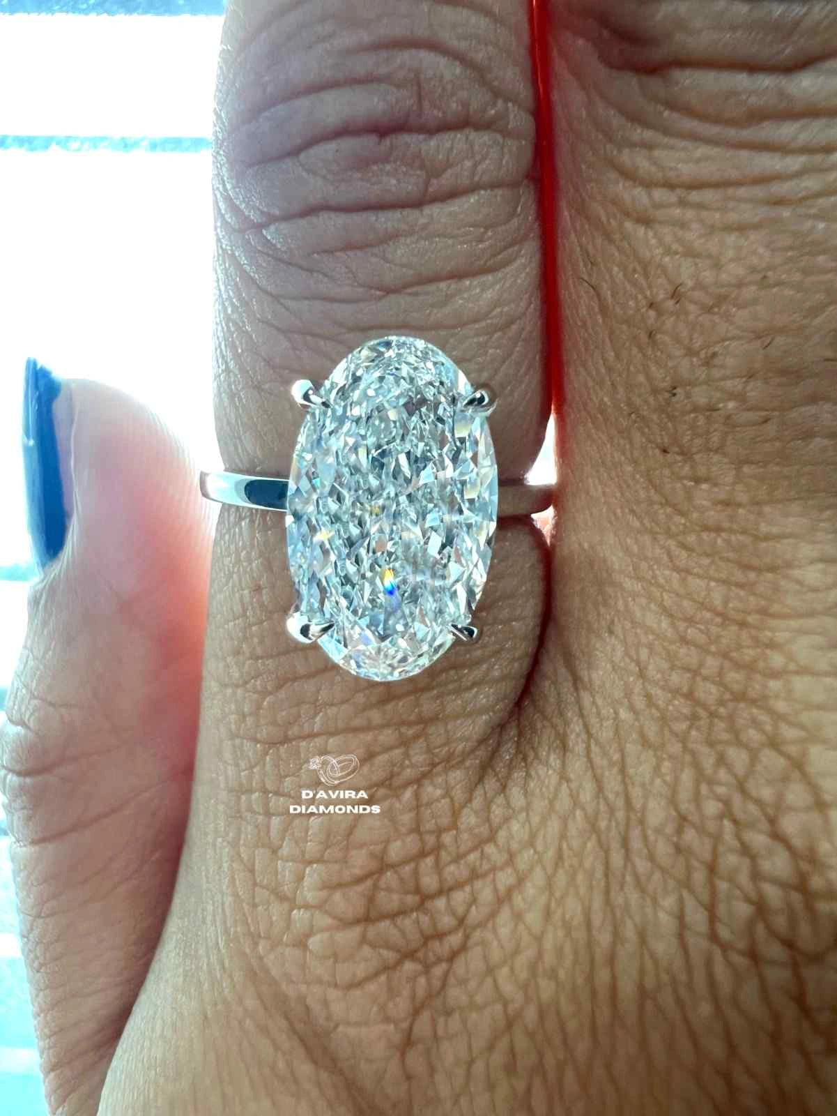 Oval Cut Solitaire Hidden Halo Lab Diamond Ring