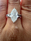 Marquise Cut Solitaire Twisted Wedding Diamond Ring