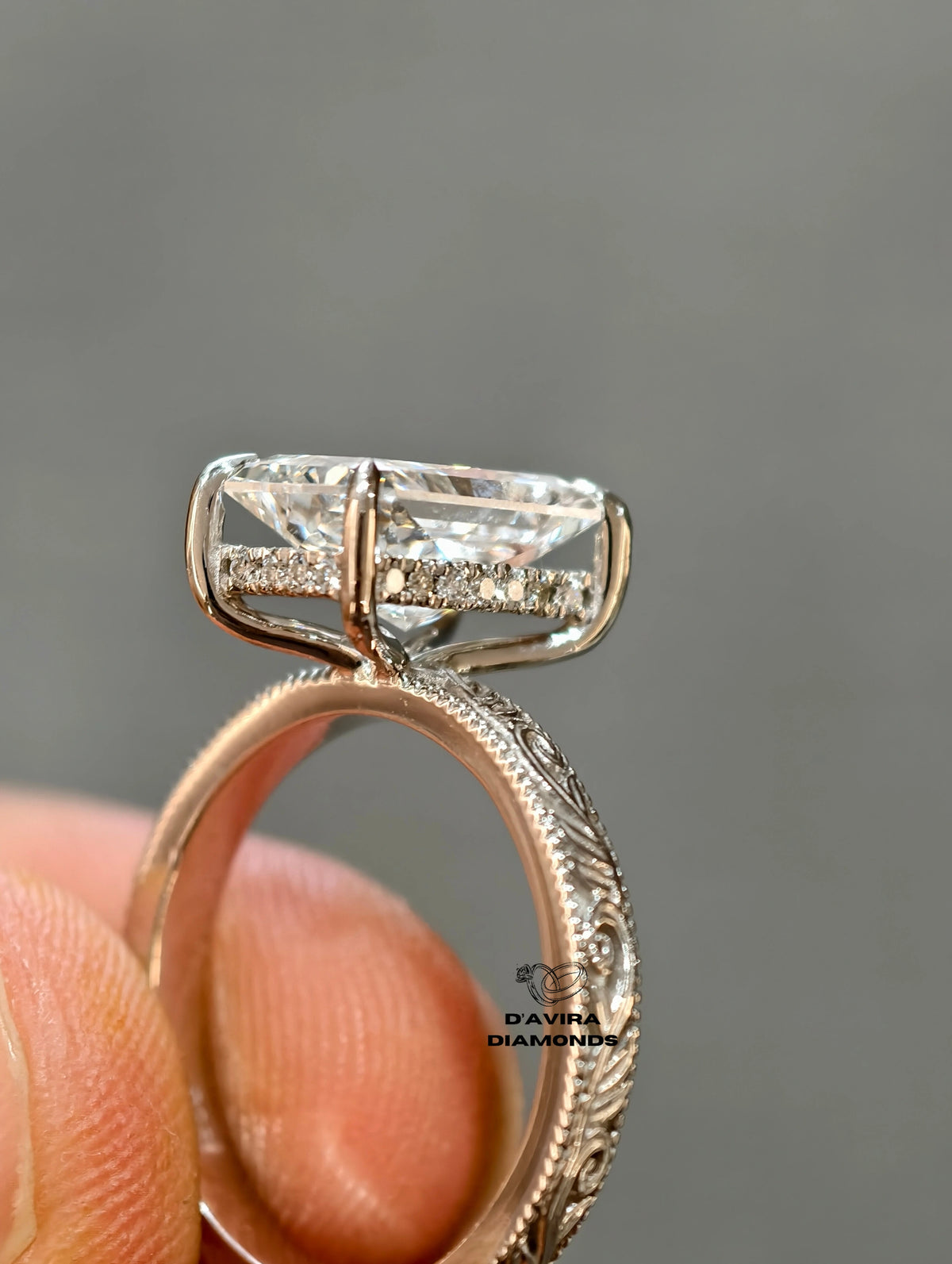 side view hidden halo ring