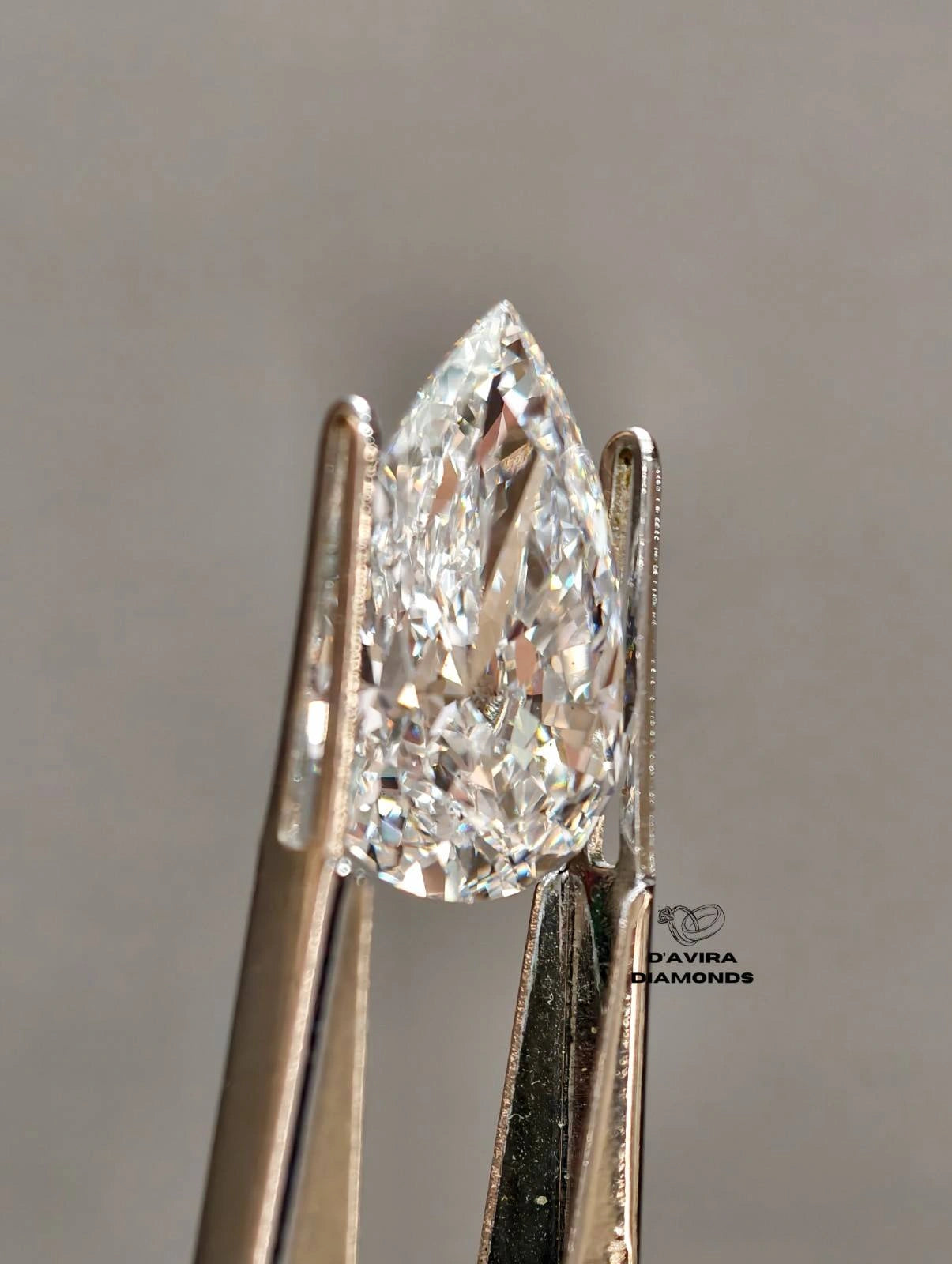 VVS1 D Color Pear Cut Lab Grown Loose Diamond