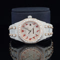 Fully Iced Out Arabic Dial VVS Moissanite Diamond Watch