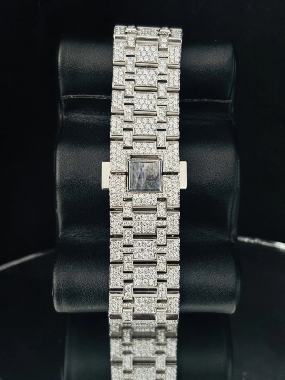 Fully Iced Out Colorful Arabic Dial VVS Moissanite Watch