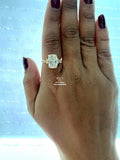 Elongated Cushion Diamond Basket Set Solitaire Ring