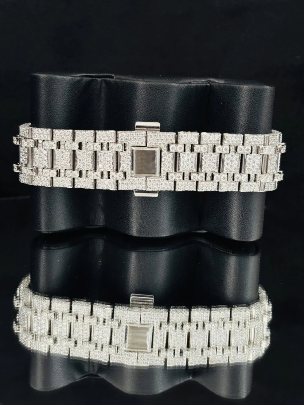 Luxury 41MM Fully Studded Dial Automatic Moissanite Watch