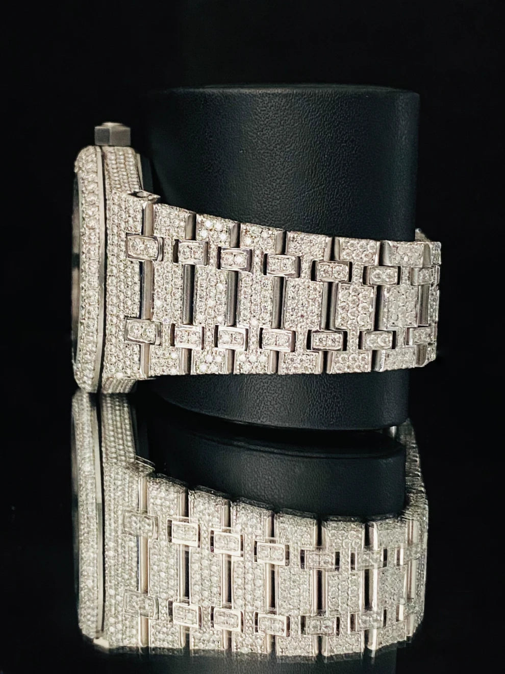 Arabic Dial Hip Hop Moissanite Diamond Studded Watch