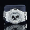 Military Silicon Strap Iced Hip Hop Moissanite Diamond Bling Watch