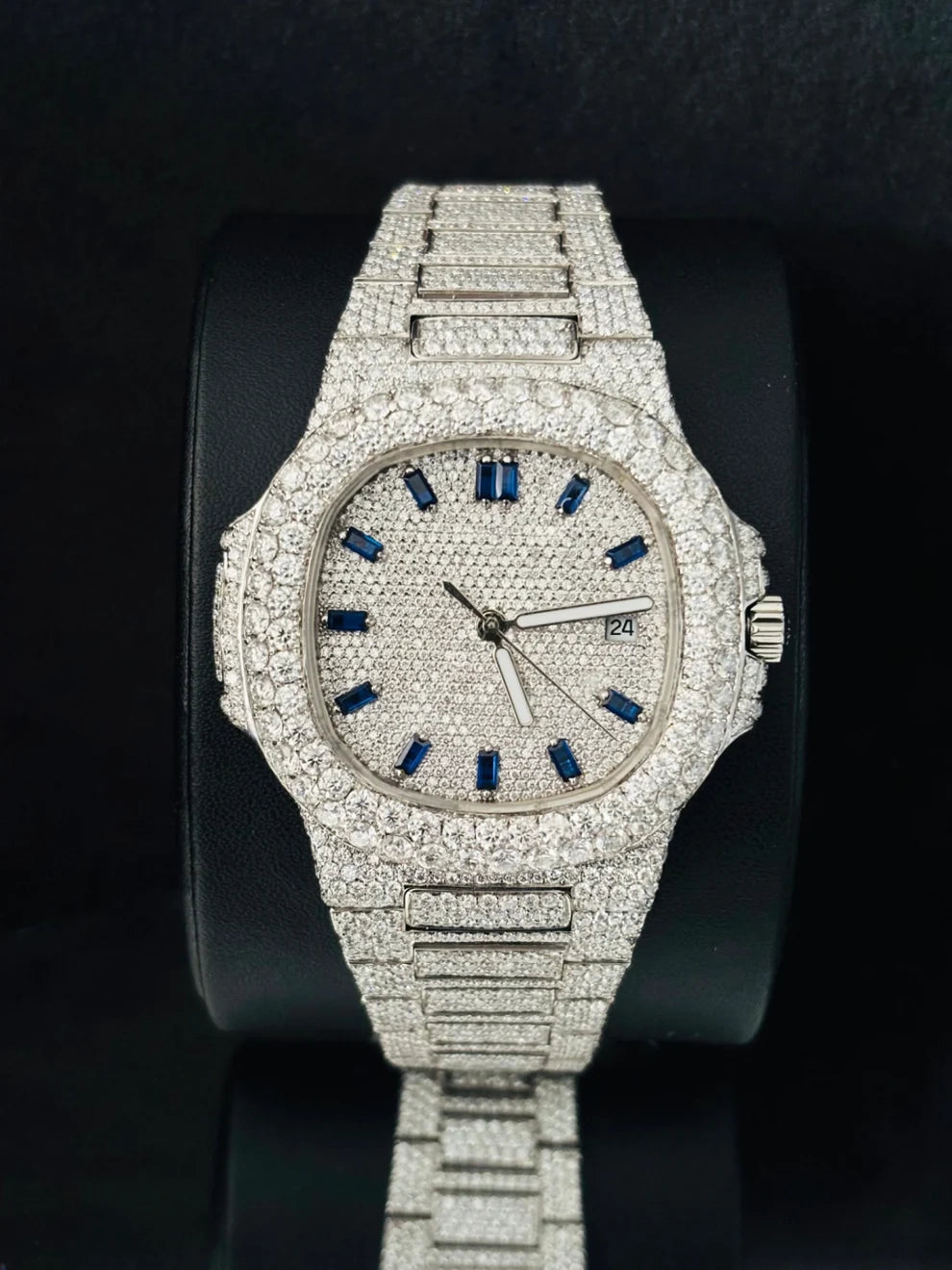 Baguette Bar Patek Philip Moissanite Watch
