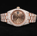 VVS Moissanite Chocolate Dial Hip Hop Iced Out Diamond Watch