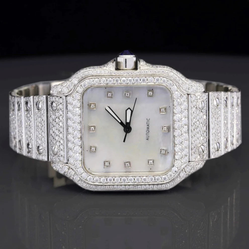 Men's VVS Moissanite Hip Hop Fully Iced Out Luxury Watch