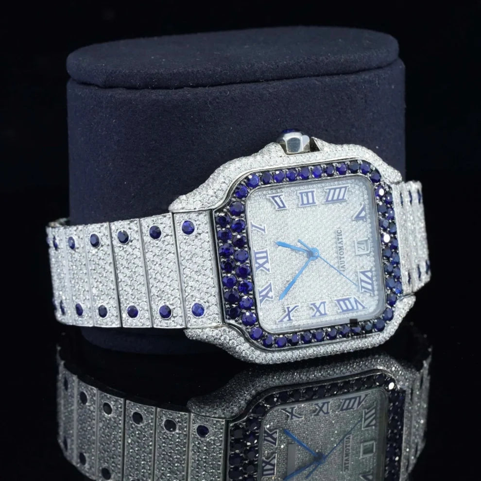 Stainless Steel Hip Hop Bezel Diamond VVS Moissanite Watch