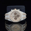 Men's Two Tone VVS Moissanite Fully Diamond Watch For Gift