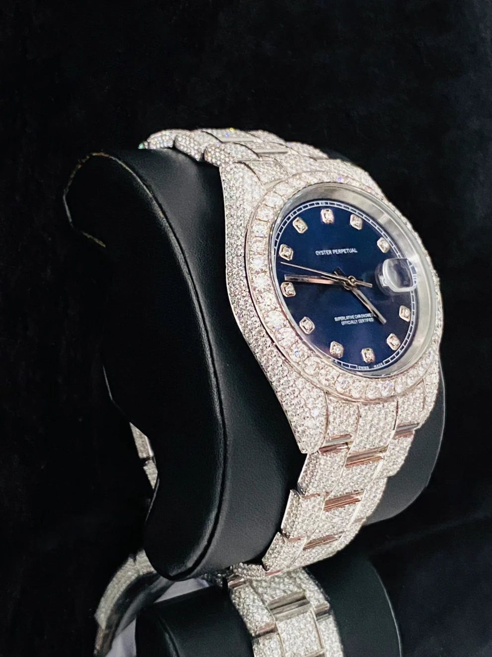 Men's 41MM VVS Moissanite Fully Iced Out Luxury Watch