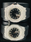 Best Luxury Fully Black Dial And Straps Moissanite Watch