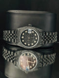 Black Diamond Fully Studded Moissanite Automatic Watch