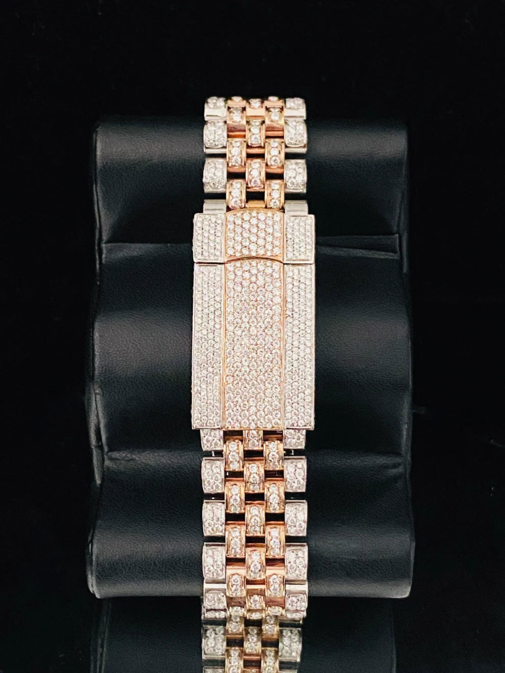 Two Tone Iced Out Jubelie Belt Moissanite Watch For Men
