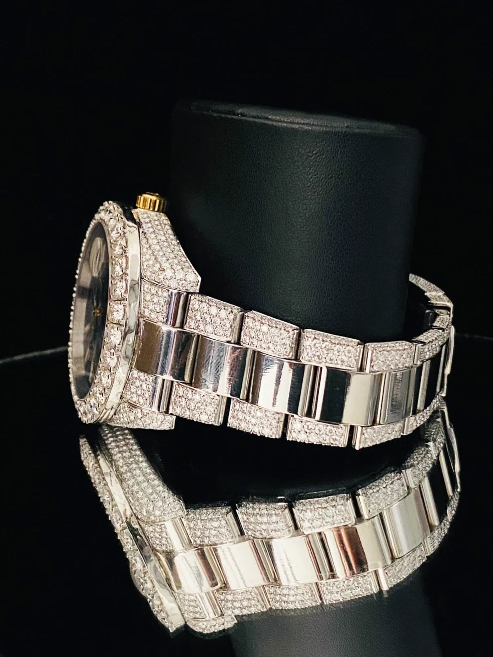 Sky Dweller Studded Moissanite Diamond Watch for Men's