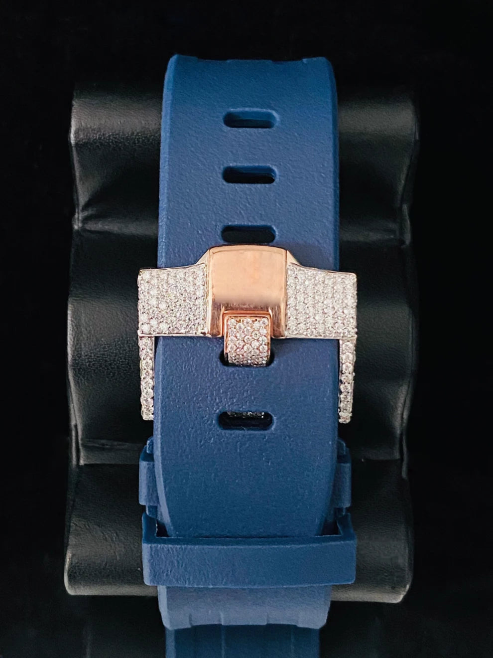 Royal Blue Fully Face Dial Iced Out VVS Moissanite Watch