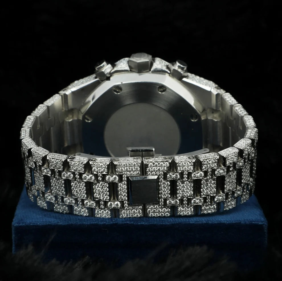 Fully Studded Royal Oak Chronograph Iced Diamond Watch