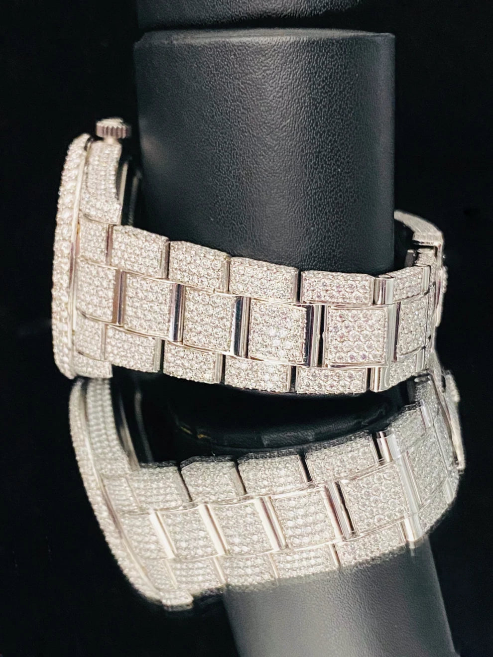 Colorful Number Moissanite Fully Iced Out Studded Watch