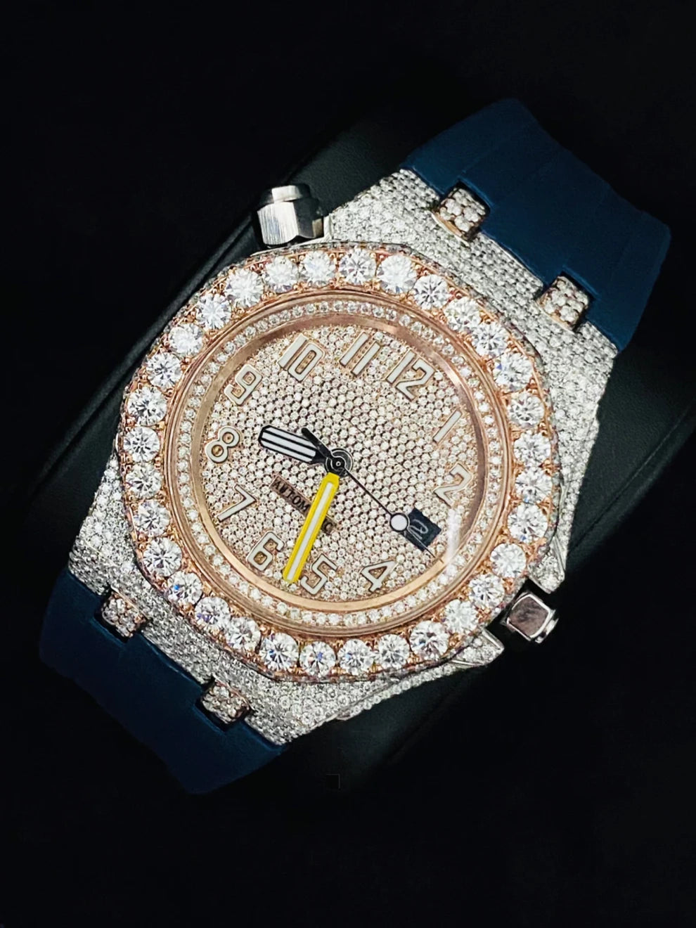 Fully Face Dial Iced Out VVS Moissanite Watch For Men