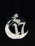 front view iced out with moissanite diamonds, featuring the ICP Hatchetman axe symbol.