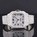 Men's 41MM Roman Numeric Fully Hip Hop Iced Out Watch