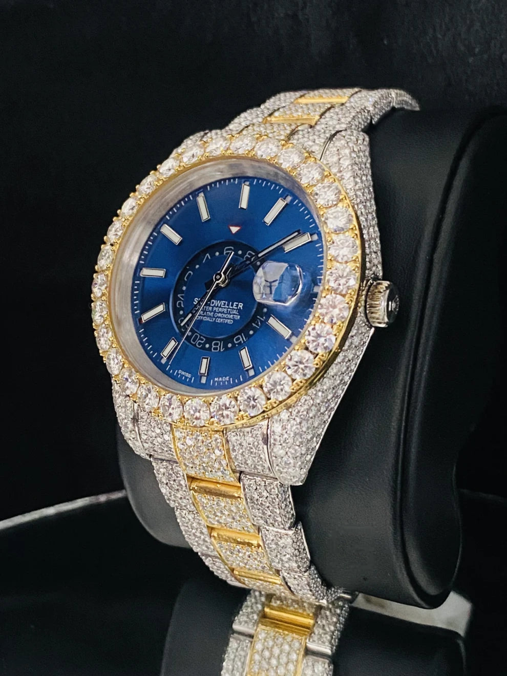 41MM Sky Dweller Moissanite Iced Out Watch For Men