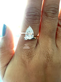 Bypass Pear Cut Bezel Set Wedding Ring