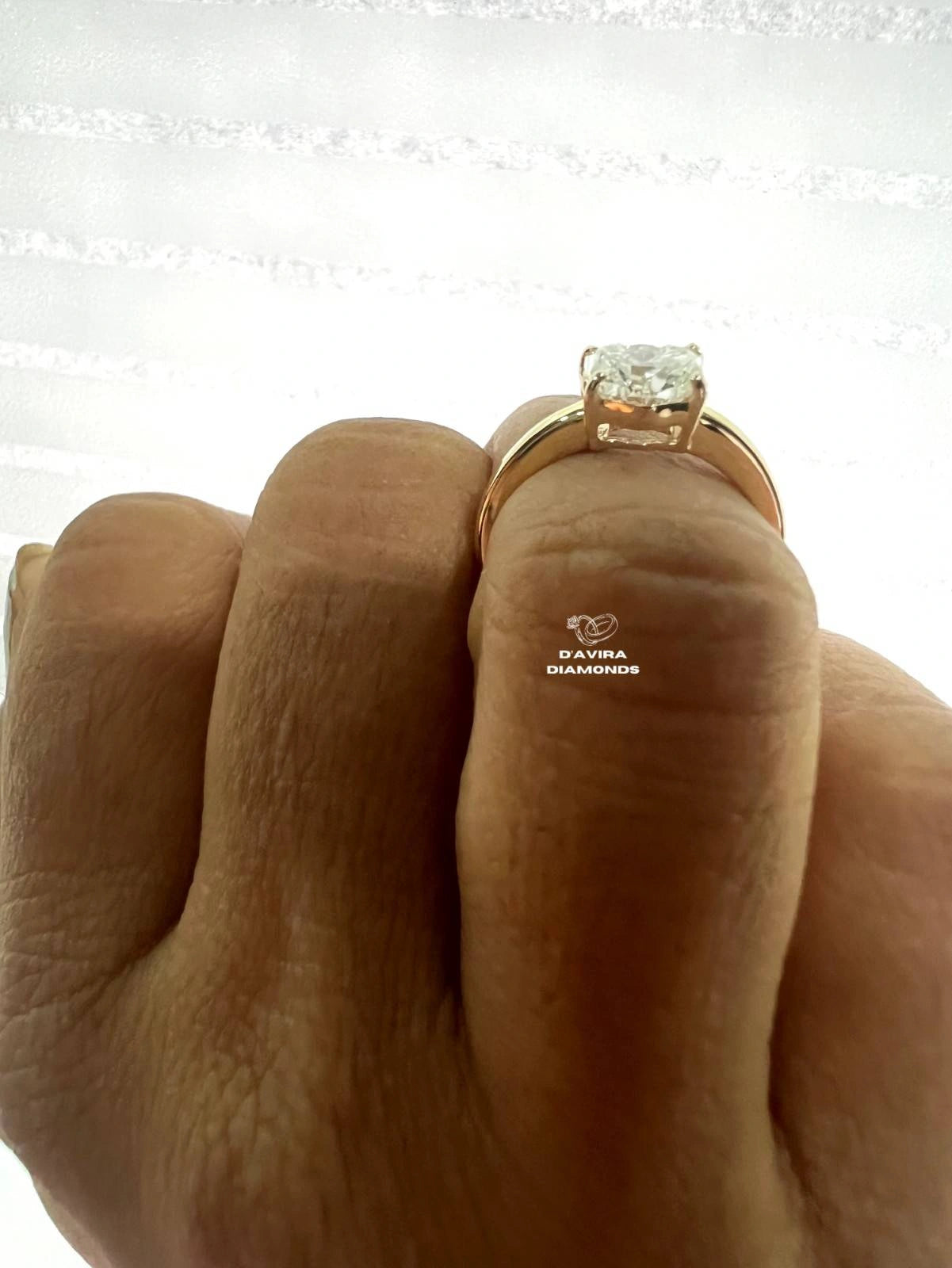 Fancy Cat Cut Lab Diamond Ring For Kids