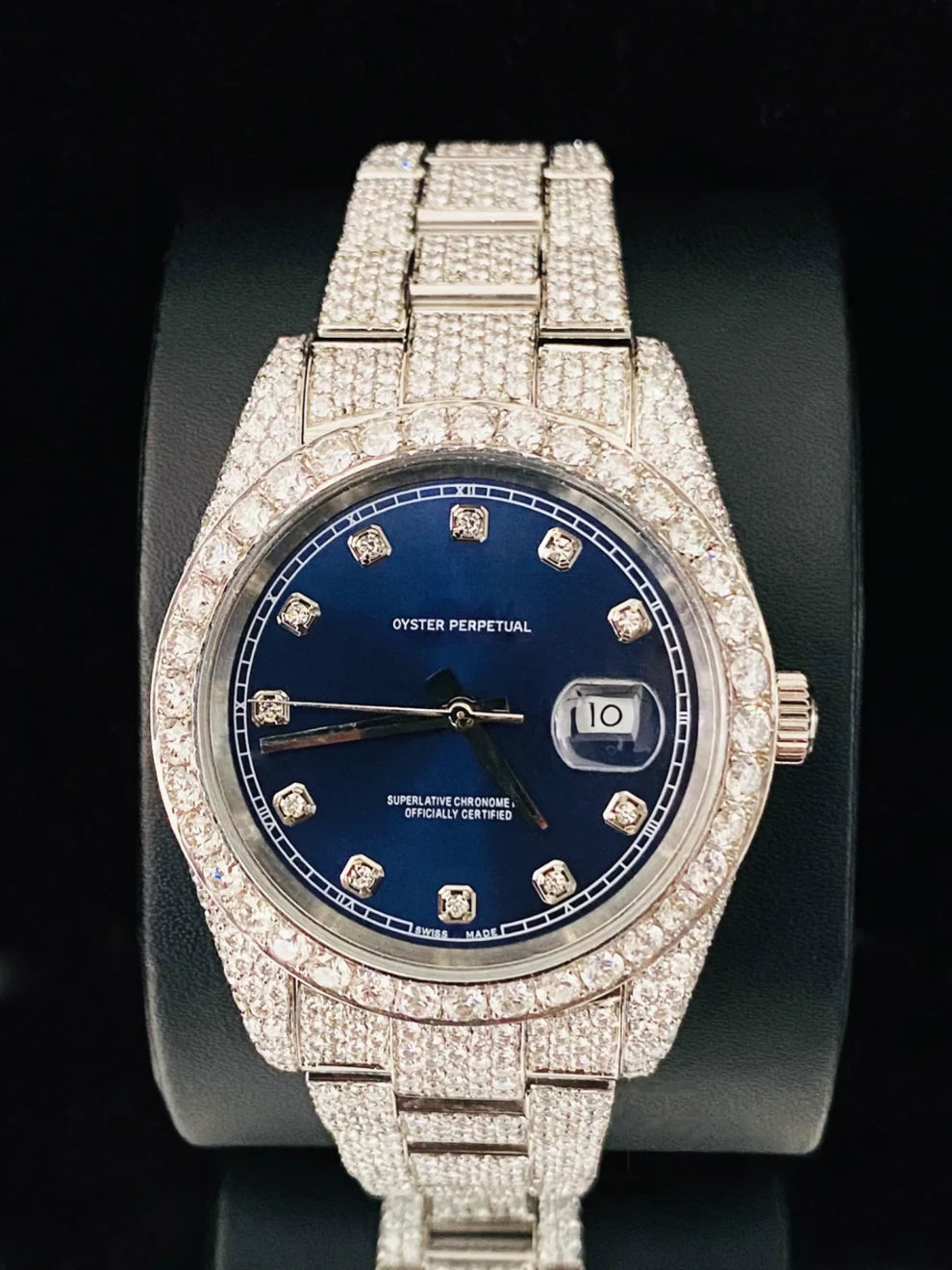 Men's 41MM VVS Moissanite Fully Iced Out Luxury Watch