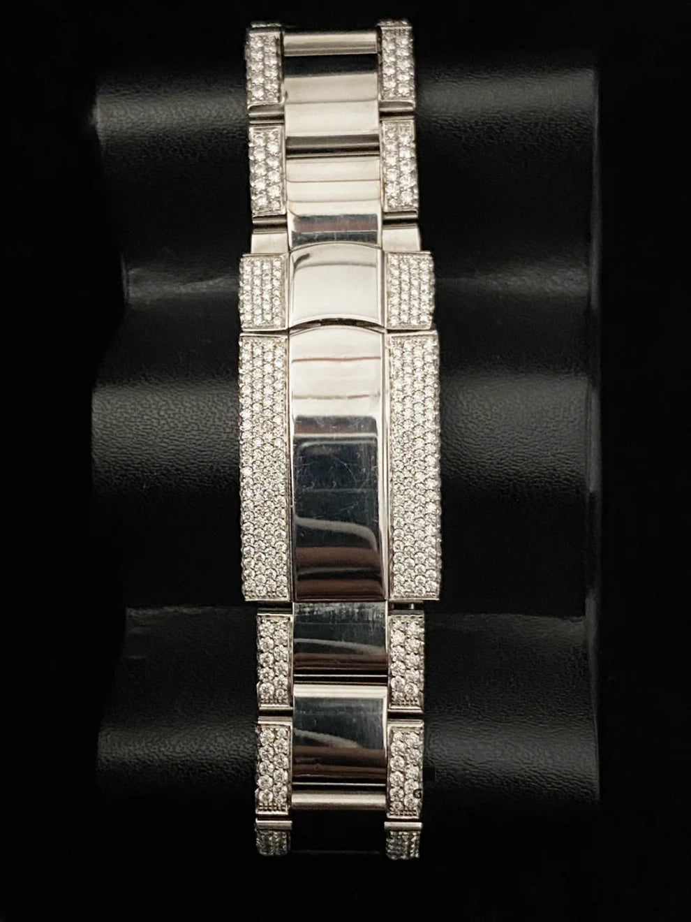 Men Luxury 41MM Gray Gradient Dial Moissanite Watch