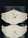 Fully Iced Out Moissanite Baguette Bar Moissanite Watch