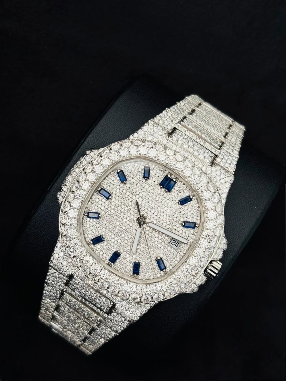 Baguette Bar Patek Philip Moissanite Watch