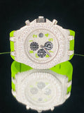 Parrot Silicon Strap Fully Face Dial Moissanite Diamond Watch