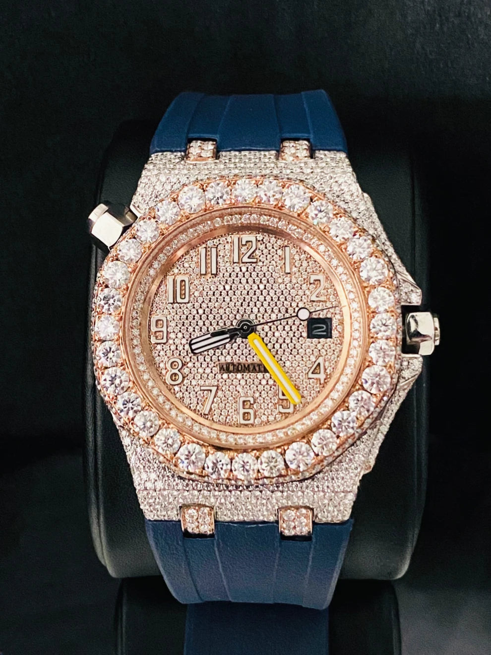 Fully Face Dial Iced Out VVS Moissanite Watch For Men