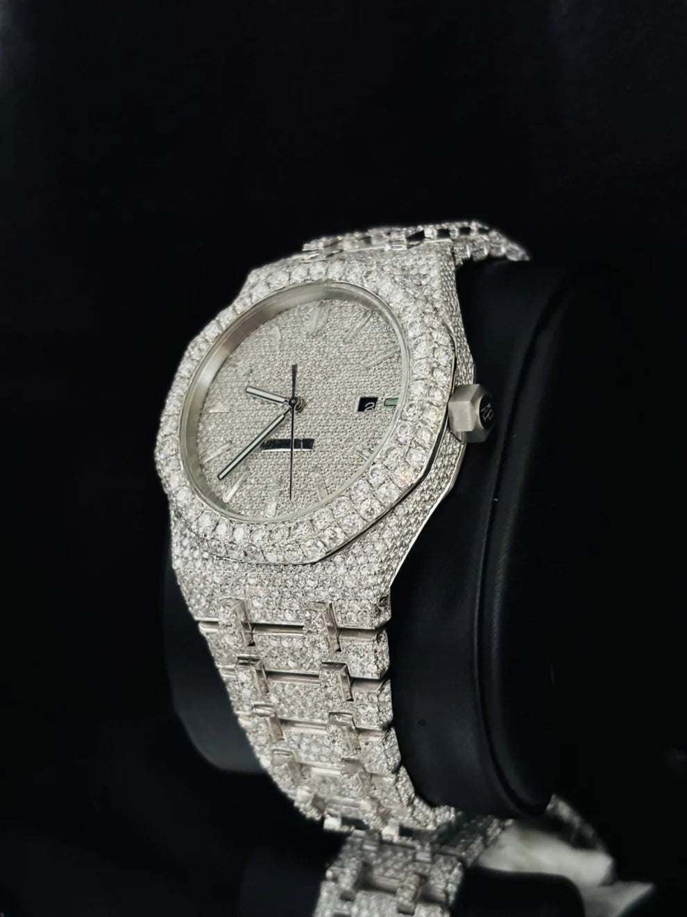 41MM Parote Bar Iced Out Automatic Moissanite Diamond Watch