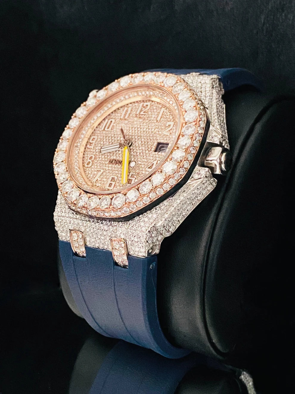 Fully Face Dial Iced Out VVS Moissanite Watch For Men