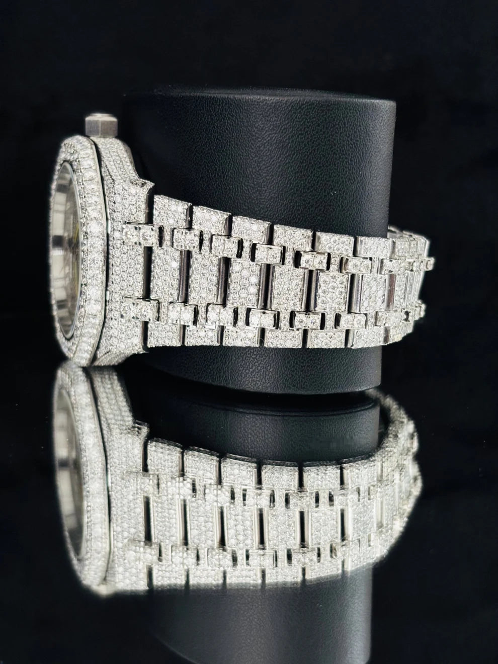 Luxury 41MM Fully Studded Dial Automatic Moissanite Watch