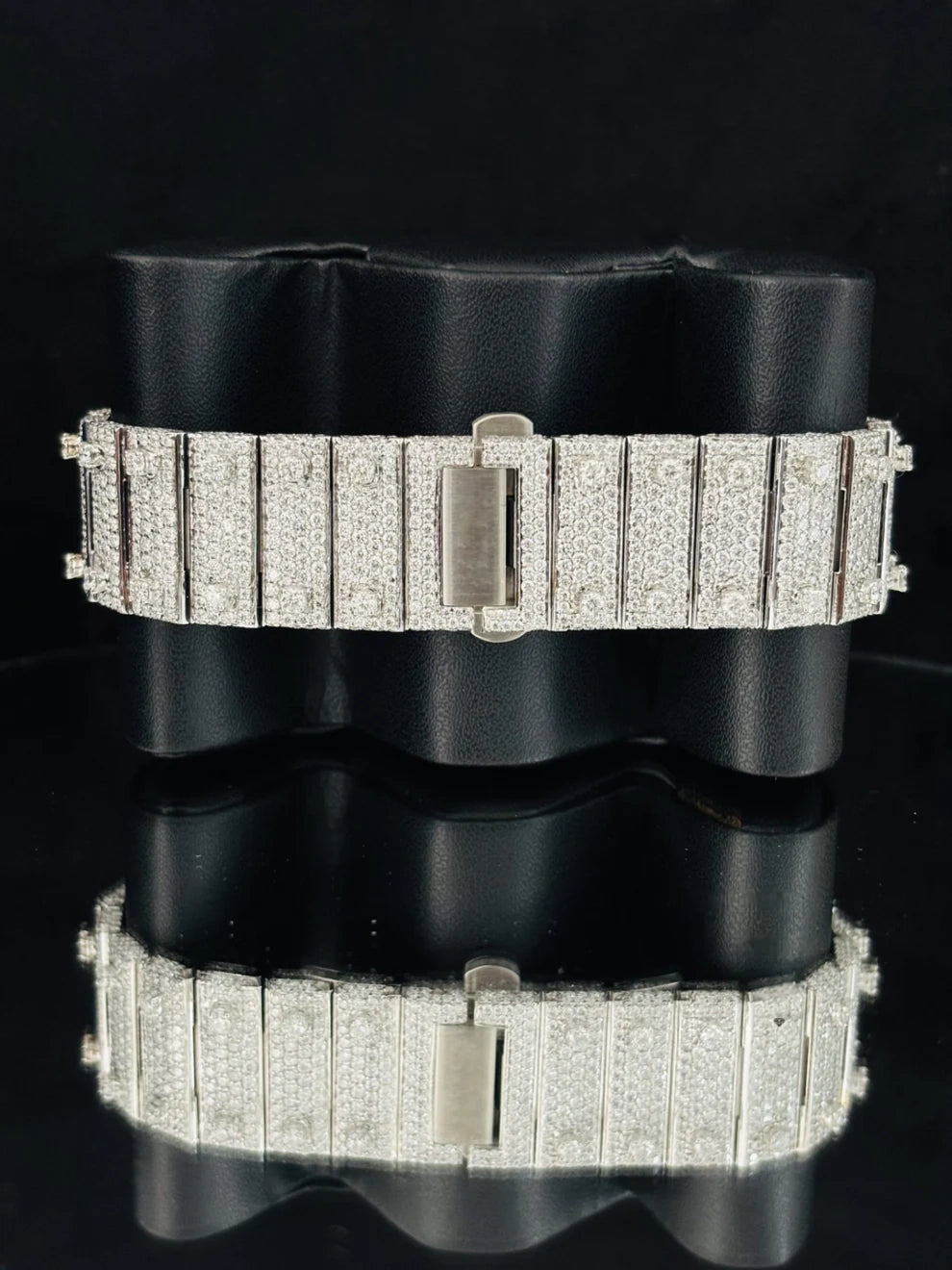 Roman Number Iced Out Thorn Crown Moissanite Watch