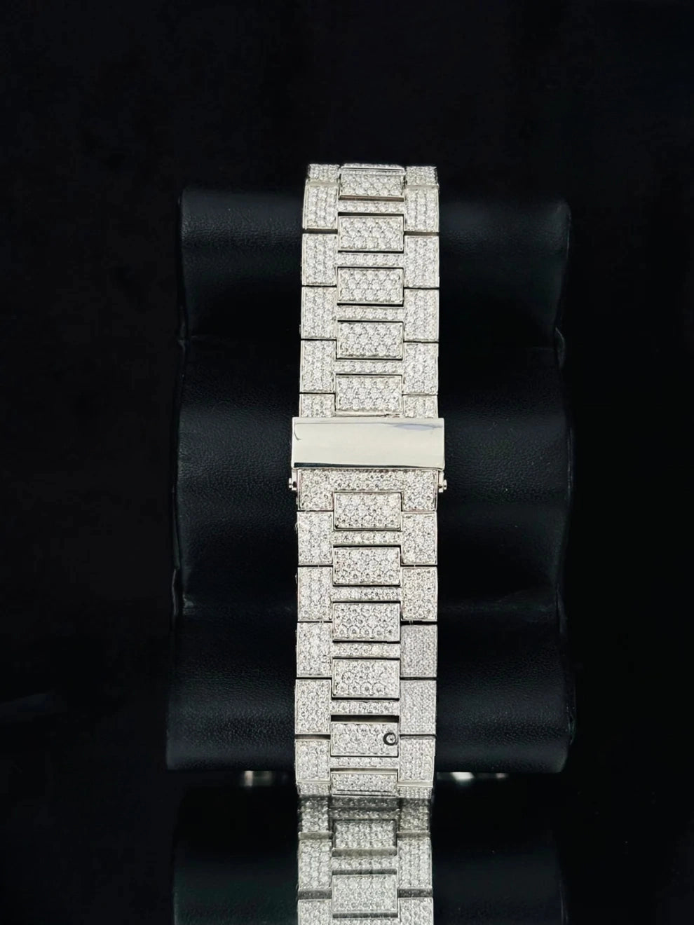 41MM Fully Iced Baguette Bar Moissanite Patek Philippe Watch