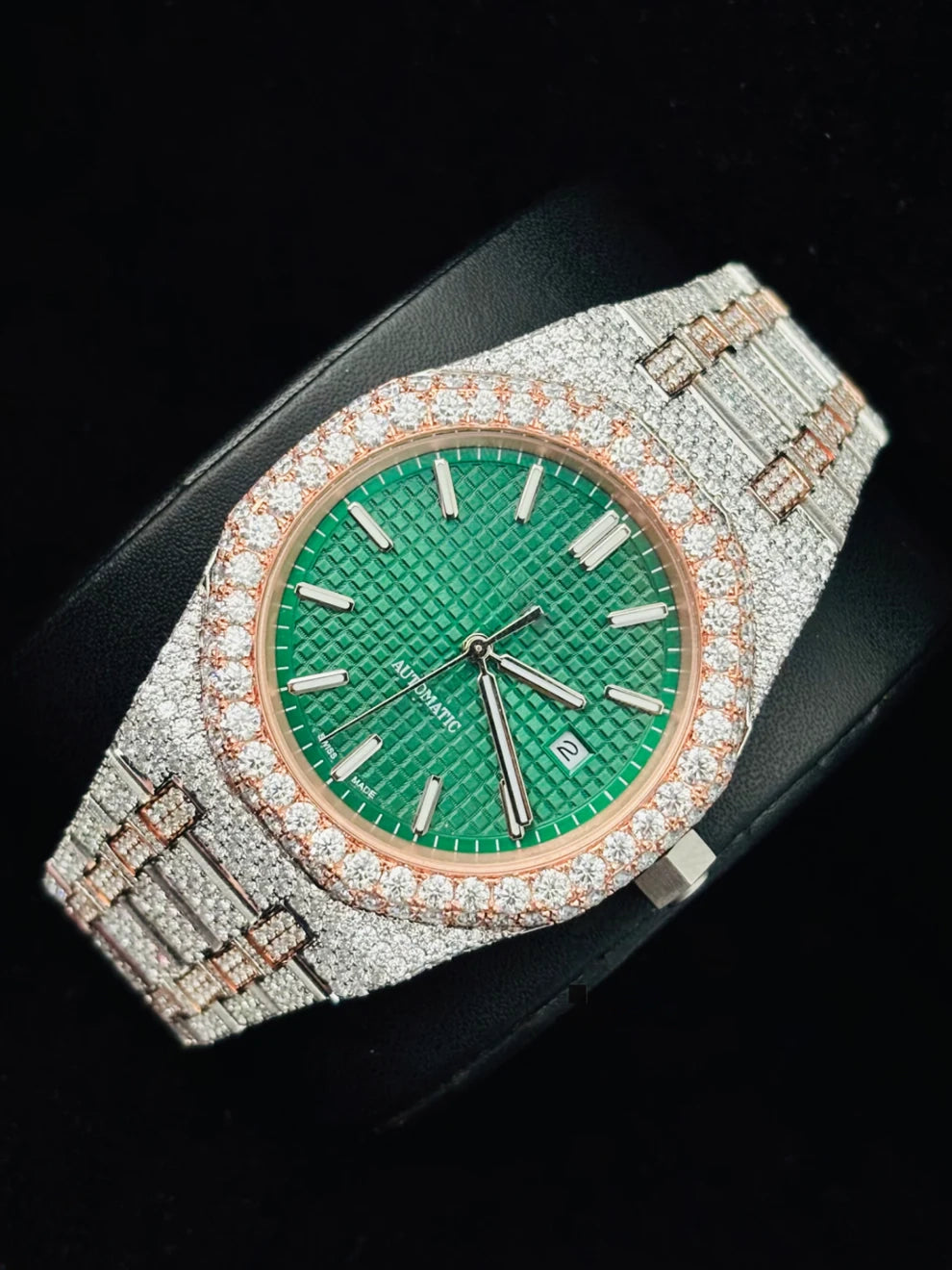 Unique Dial Full Ice Out VVS Moissanite Hip Hop Watch For Men