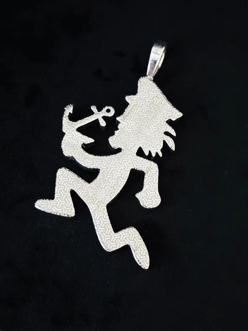Silver Hatchetman pendant holding anchor iced-out Moissanite hip-hop charm for custom pendant