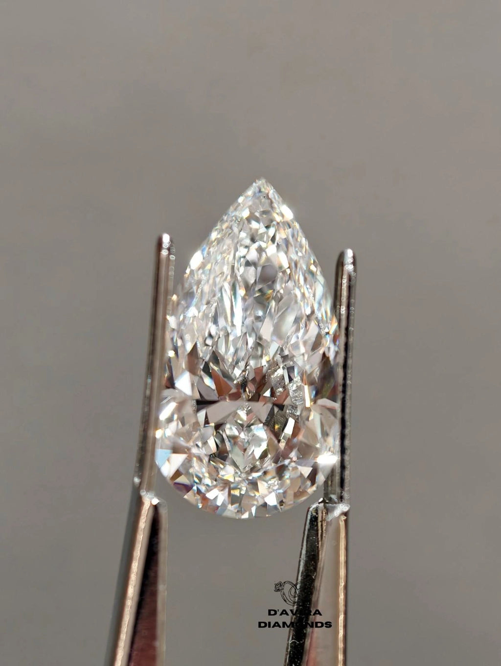 VVS1 D Color Pear Cut Lab Grown Loose Diamond