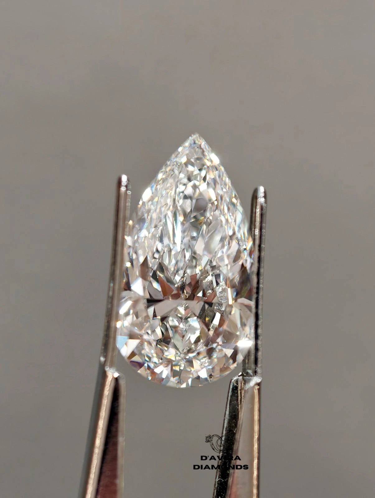 VVS1 D Color Pear Cut Lab Grown Loose Diamond