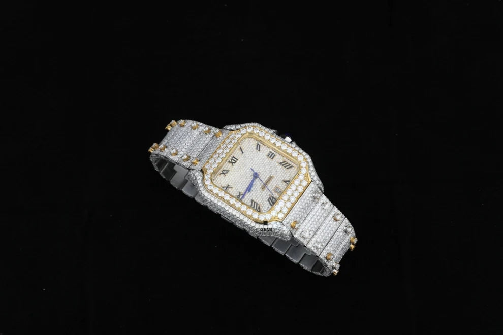 Stainless Steel VVS Fully Bust Down Iced Out Moissanite Watch